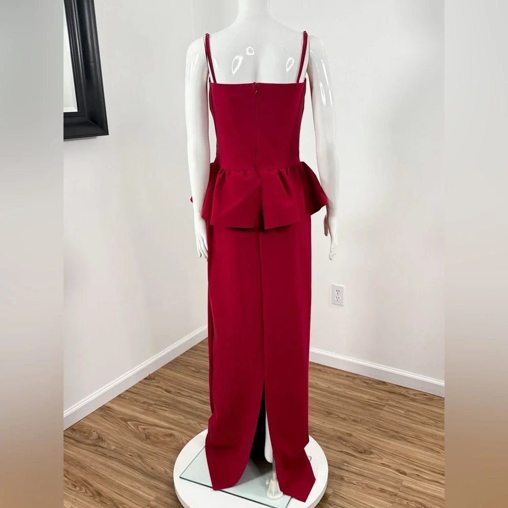 Chiara Boni La Petite Robe Panthea Strapless Peplum Gown 14